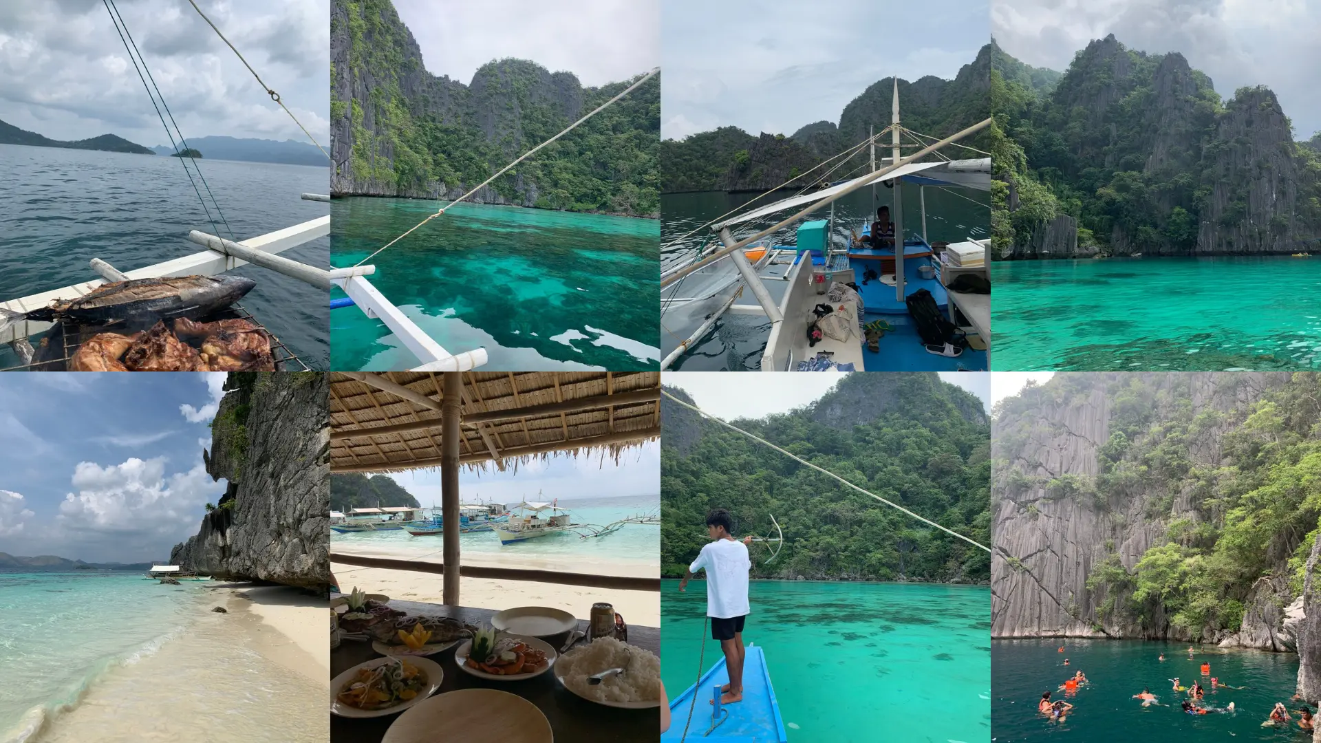 Excursion en pirogue Coron Philippines - Twin Lagoon Kayangan Lake barbecue plage et snorkeling