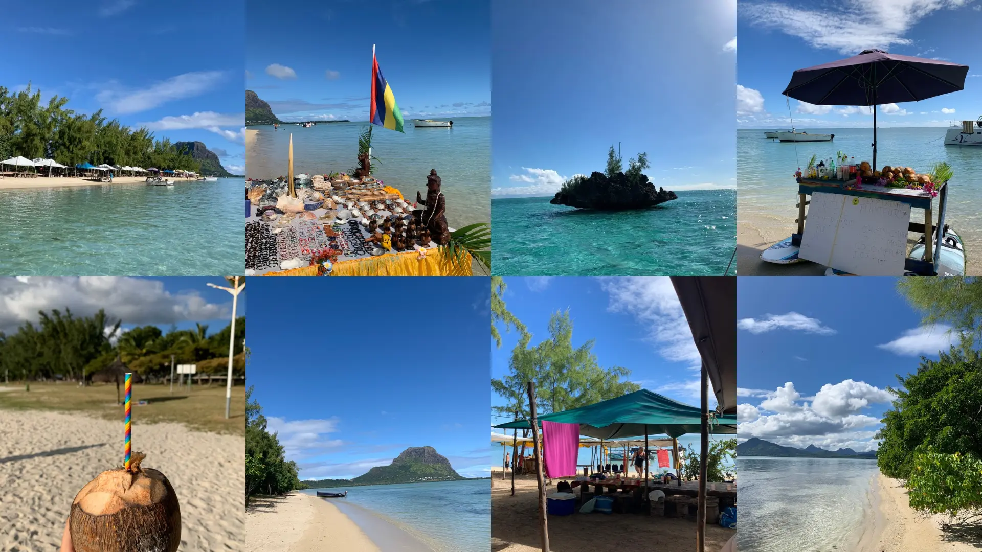 Île aux Bénitiers île Maurice - lagon turquoise snorkeling plage et vue sur le Morne