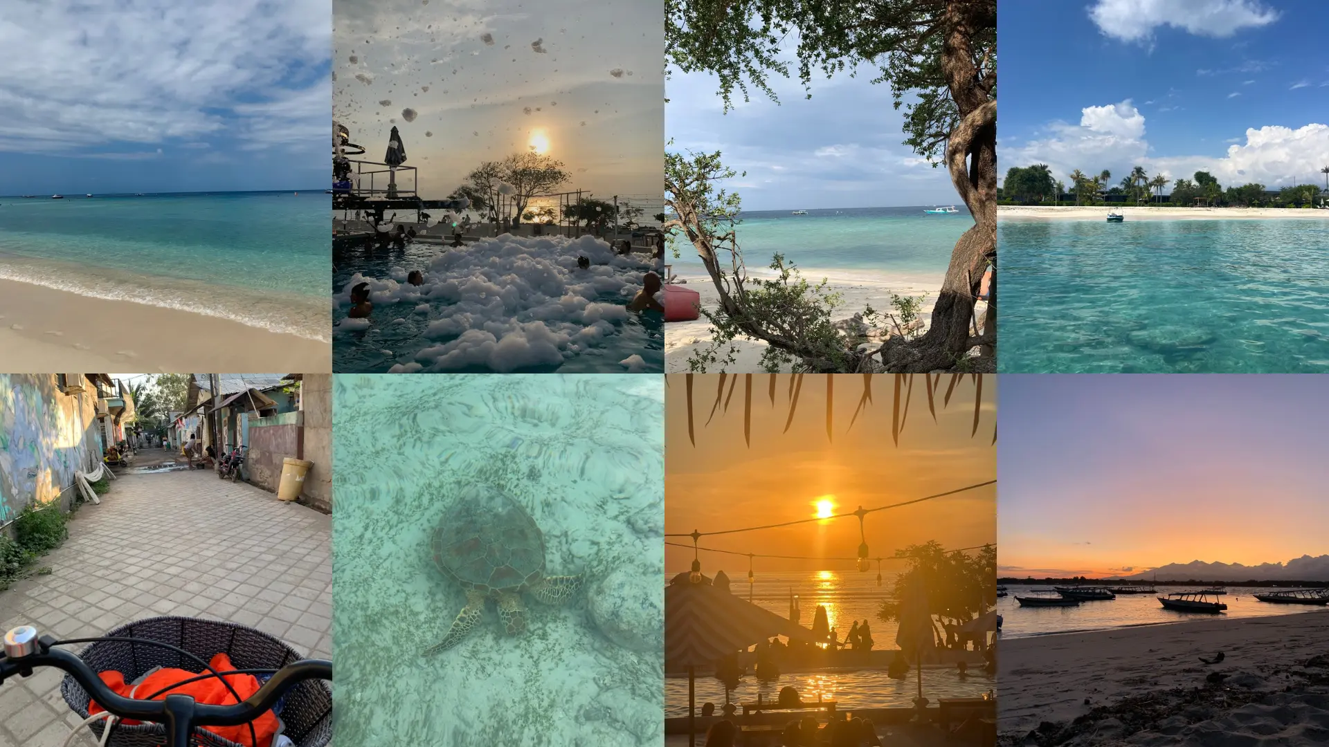Plage paradisiaque aux îles Gili