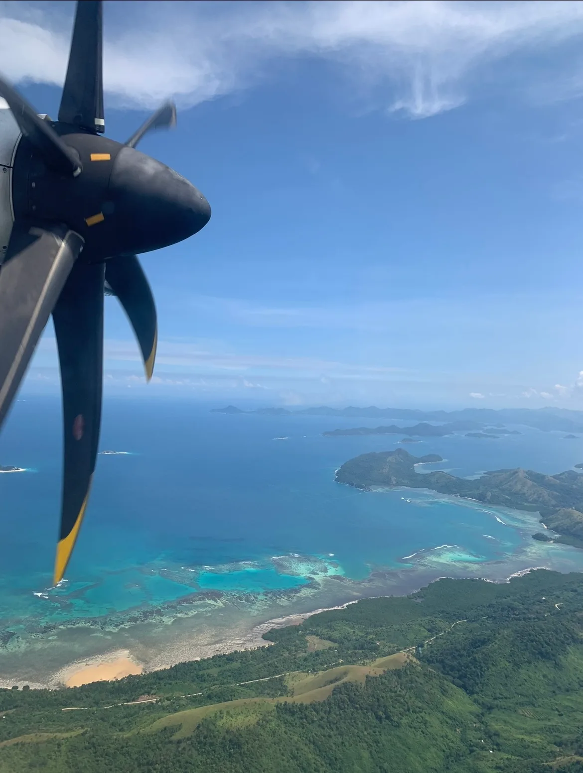 Vue avion voyage Bretonne Nomade
