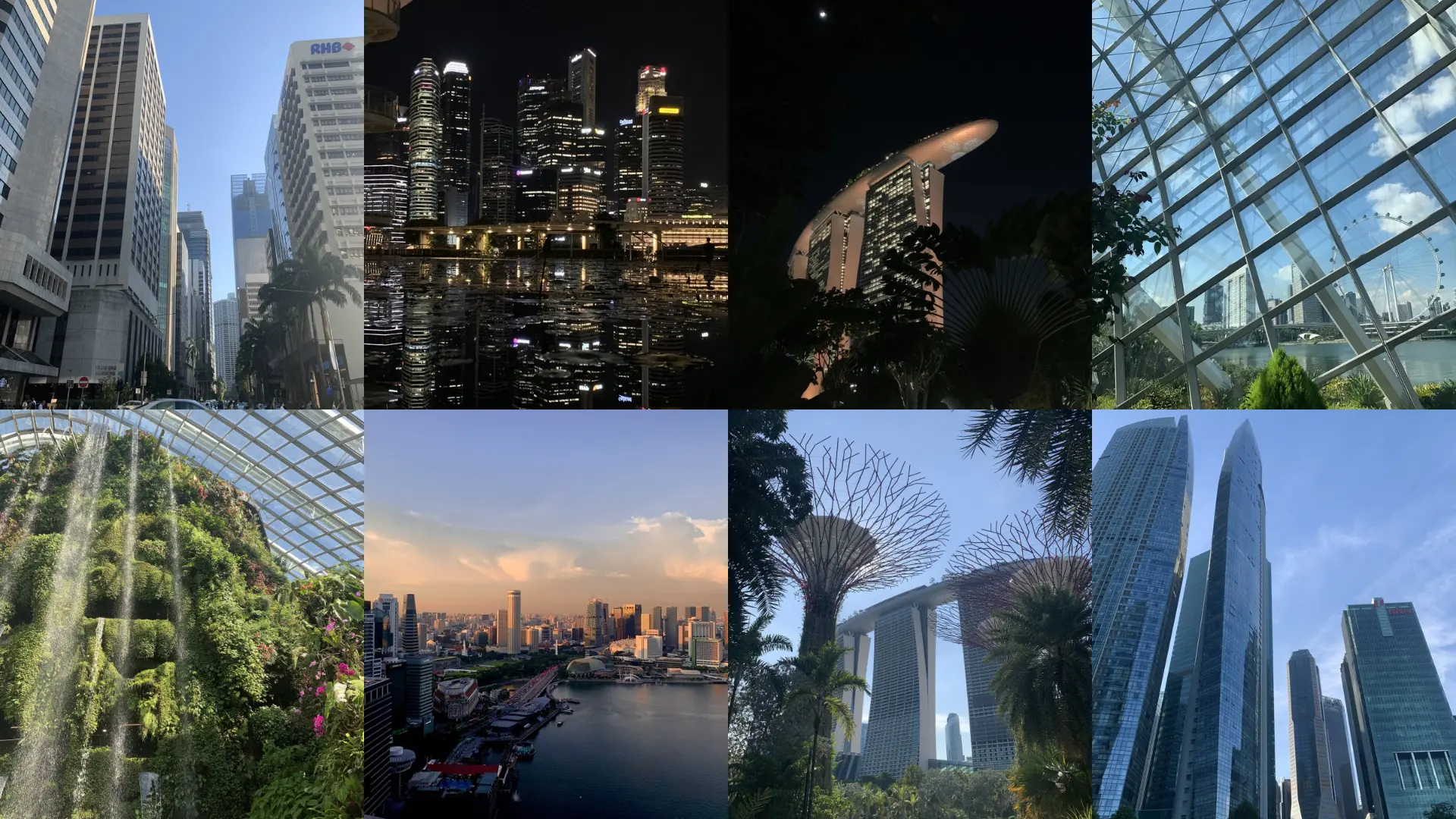 Singapour en escale, skyline, Gardens by the Bay et Marina Bay